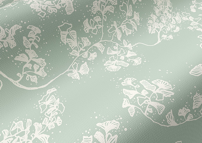 Cherry Blossom, Pastel Green - Roller Blind - Image 4